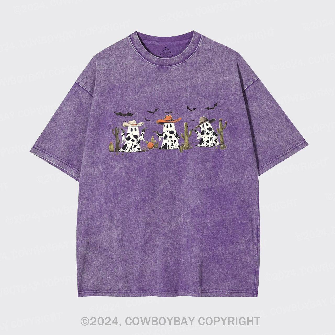 Halloween Ghost Cowboy Garment-dye Tees