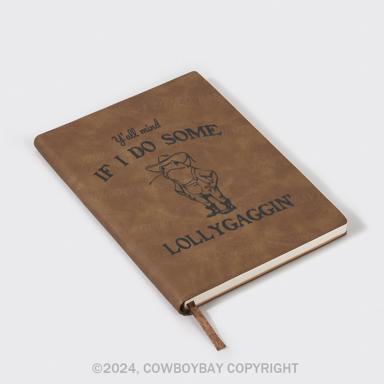 A5 Vintage Sheepbark Notebook-Y'all Mind If I Do Some Lollygaggin' 