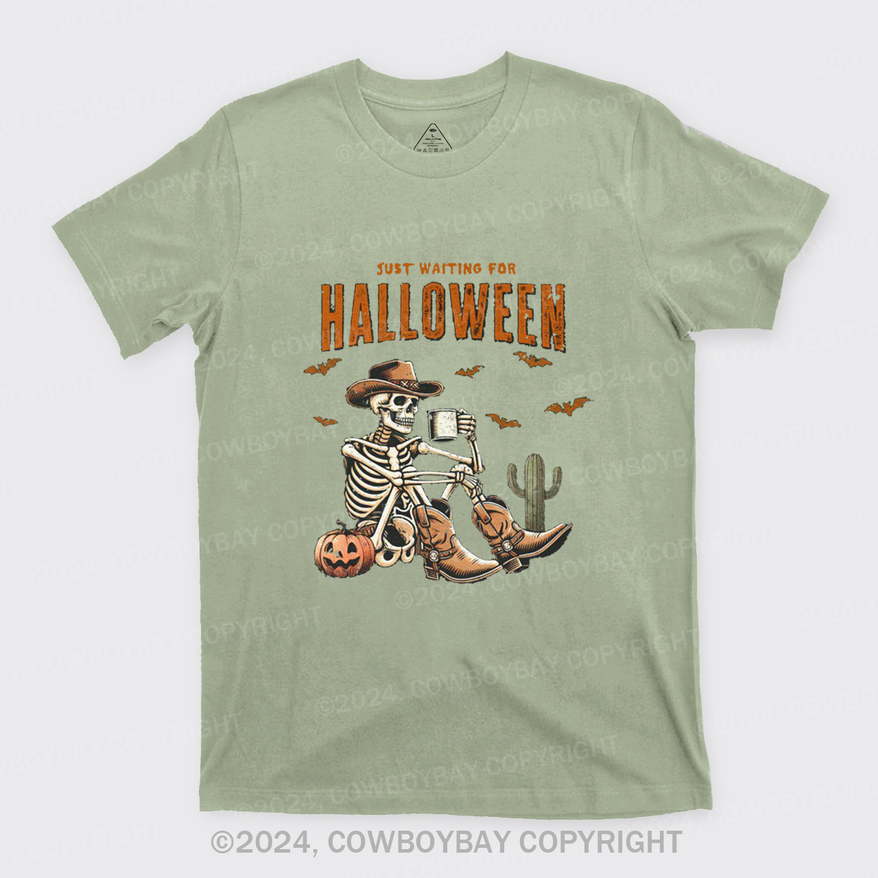 Western Skeleton Waiting for Halloween T-Shirts