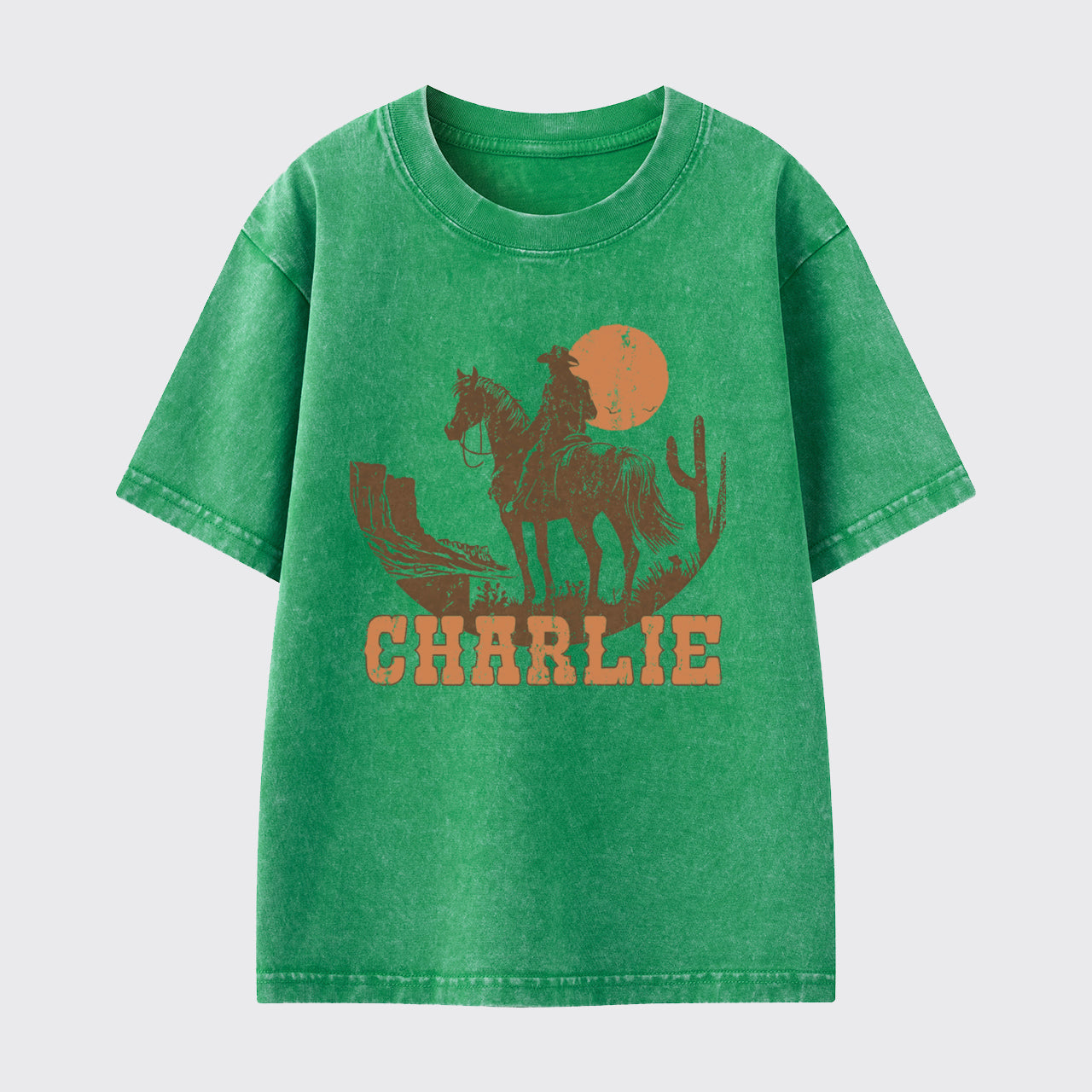 Personalized Cowboy Washed Toddler T-shirt