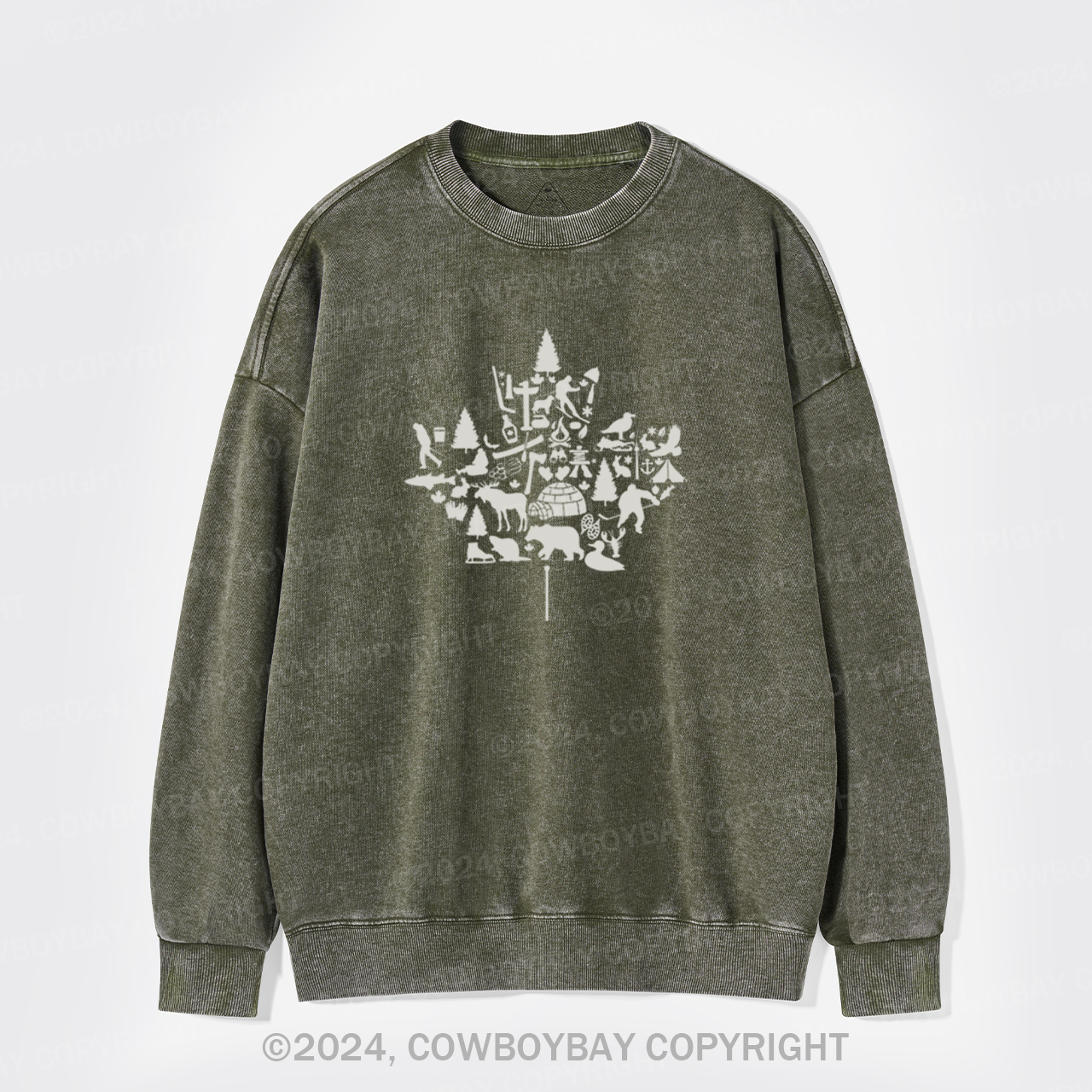 Canada Maple Leaf Washed Sweatshirts