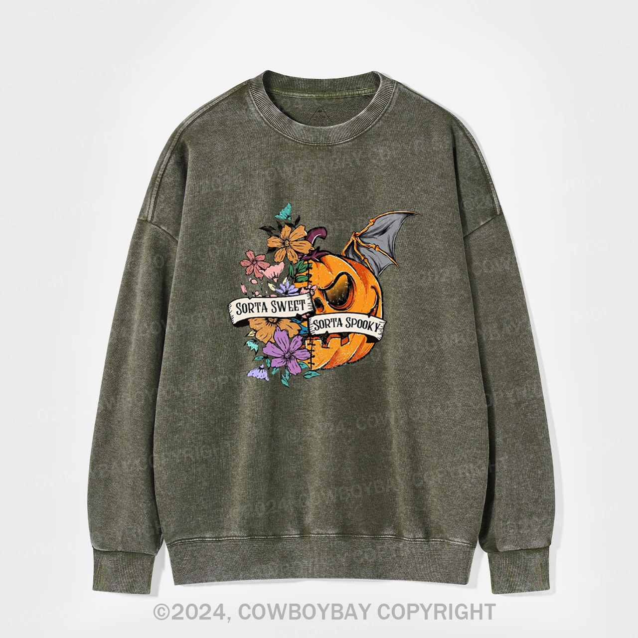 Sorta Sweet Sorta Spooky Washed Sweatshirts
