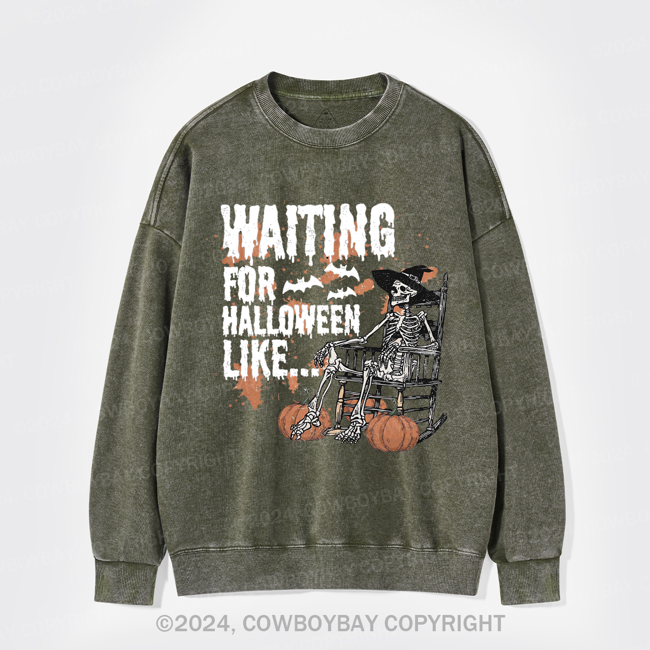 Waiting For Halloween Like Washed Sweatshirts