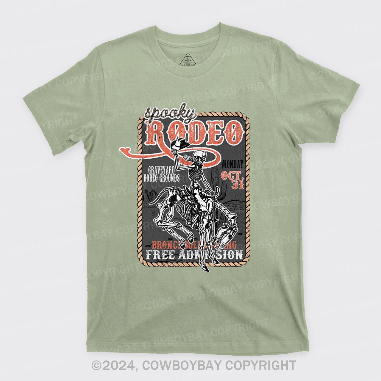 Funny Skeletons In Weird Rodeo T-Shirts