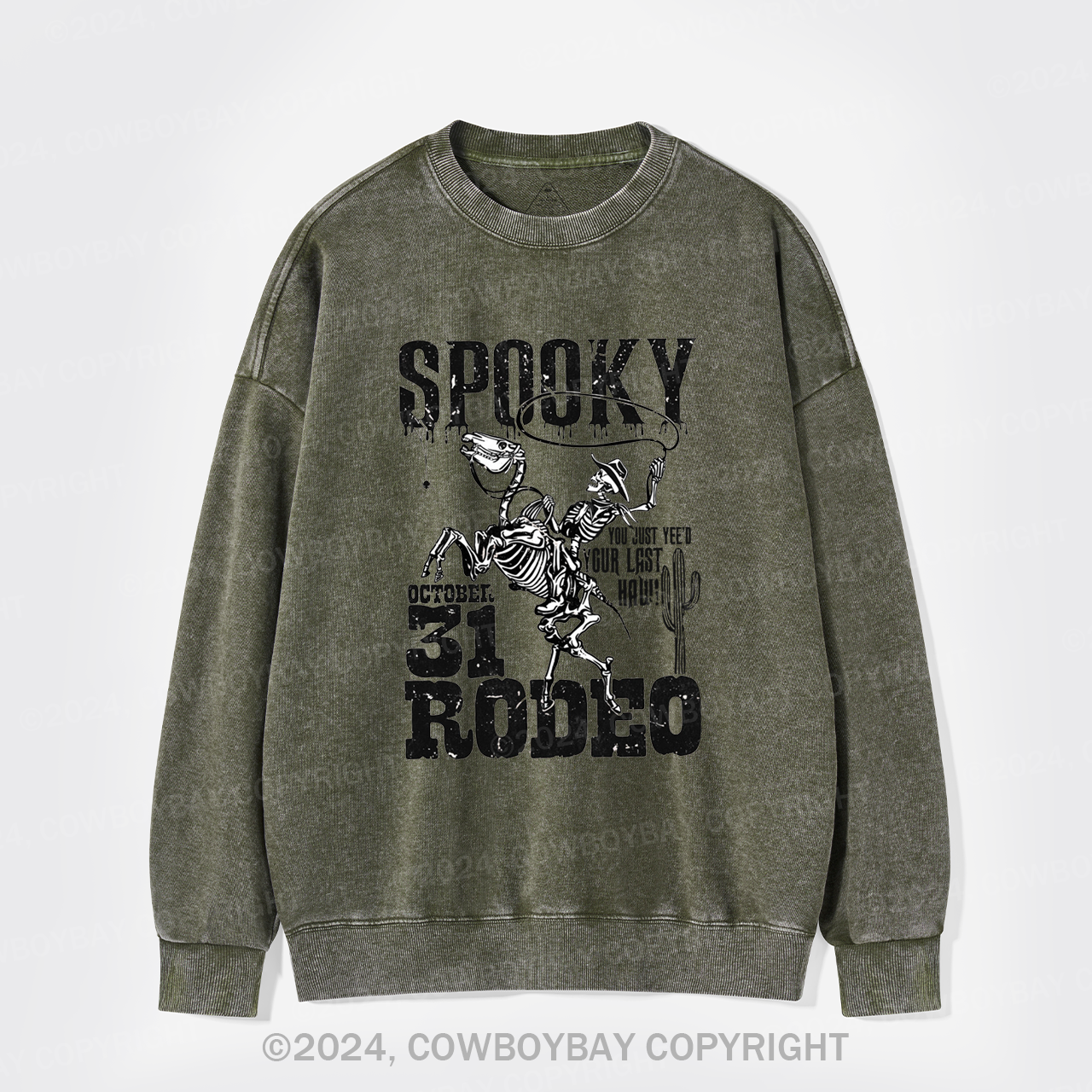 Retro Spooky Rodeo Washed Sweatshirts