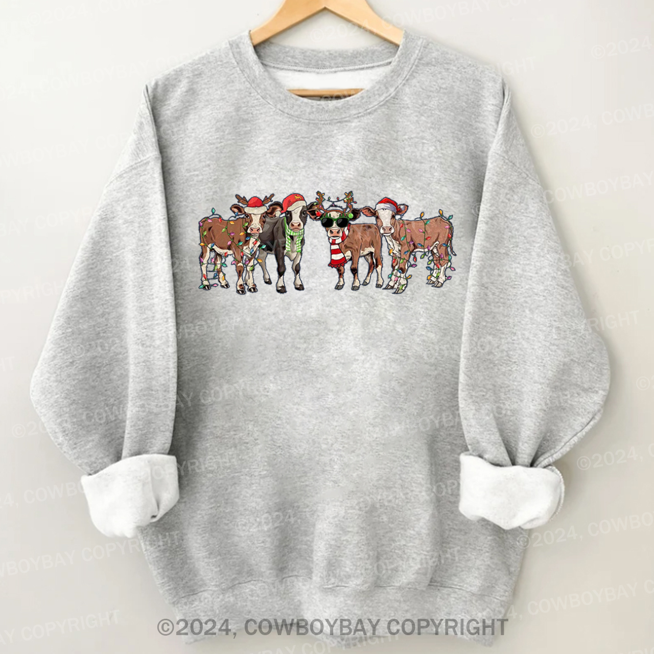 Christmas Cow Sweatshirt