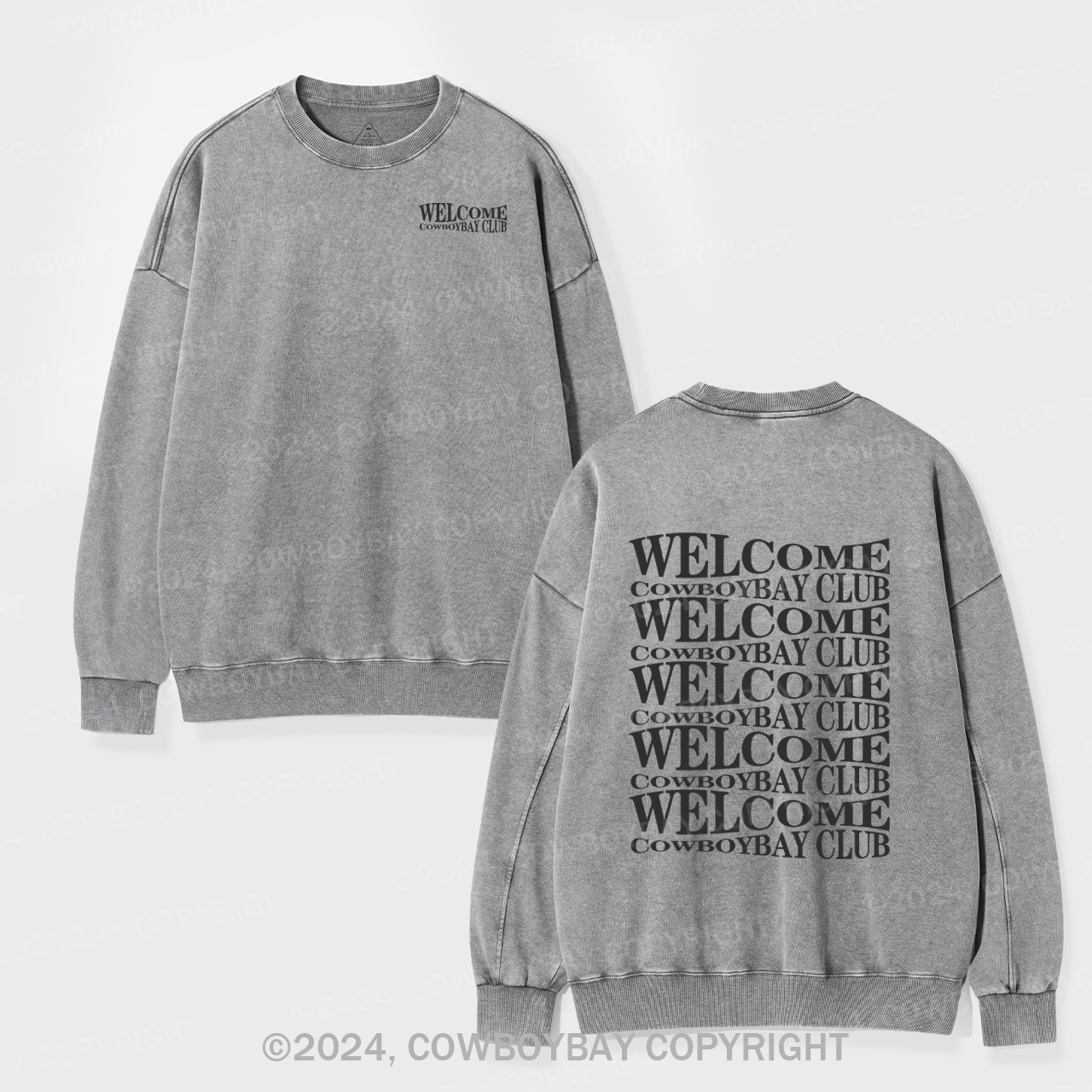 Welcome Cowboybay Club Washed Sweatshirts