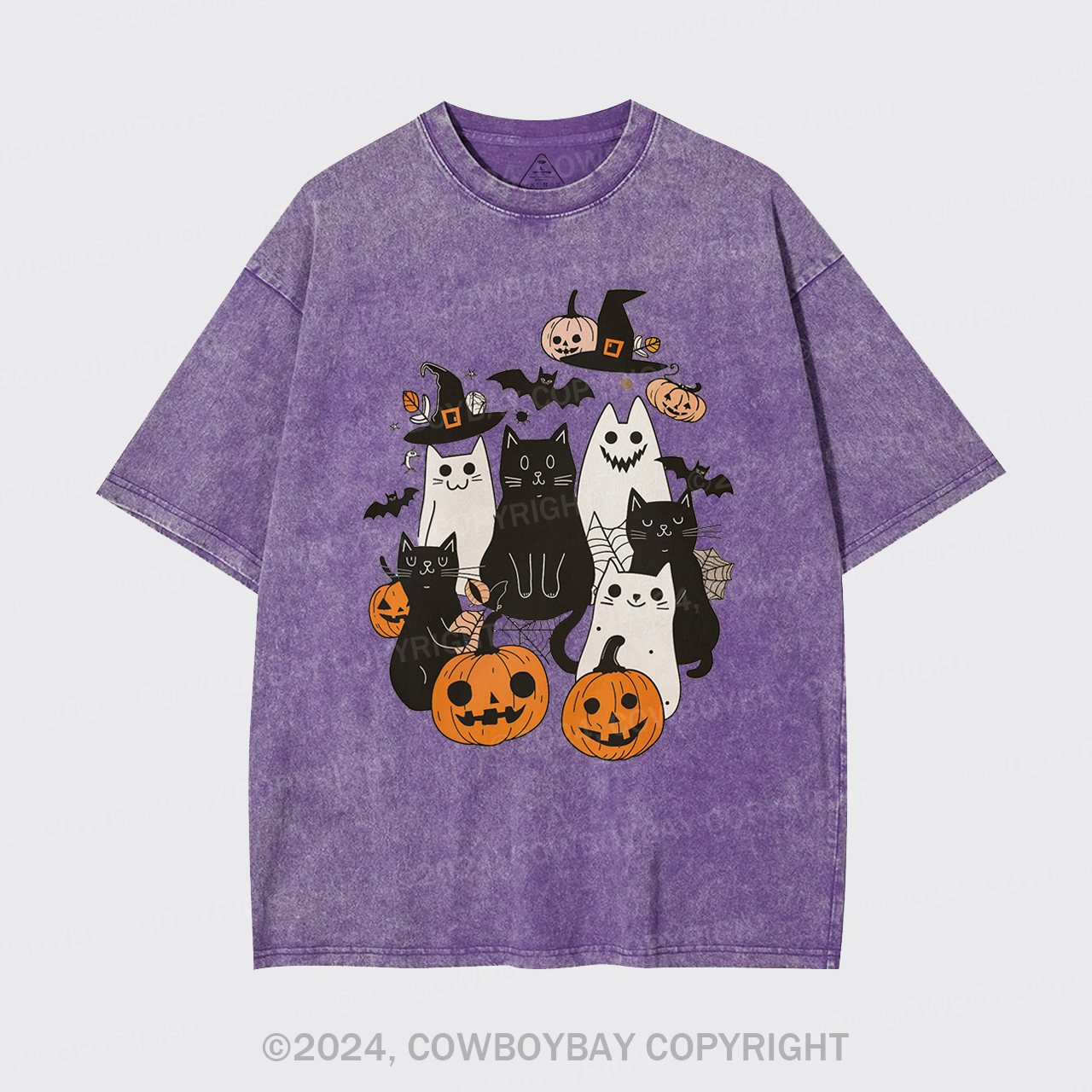 Halloween Cute Ghost Boo Garment-dye Tees