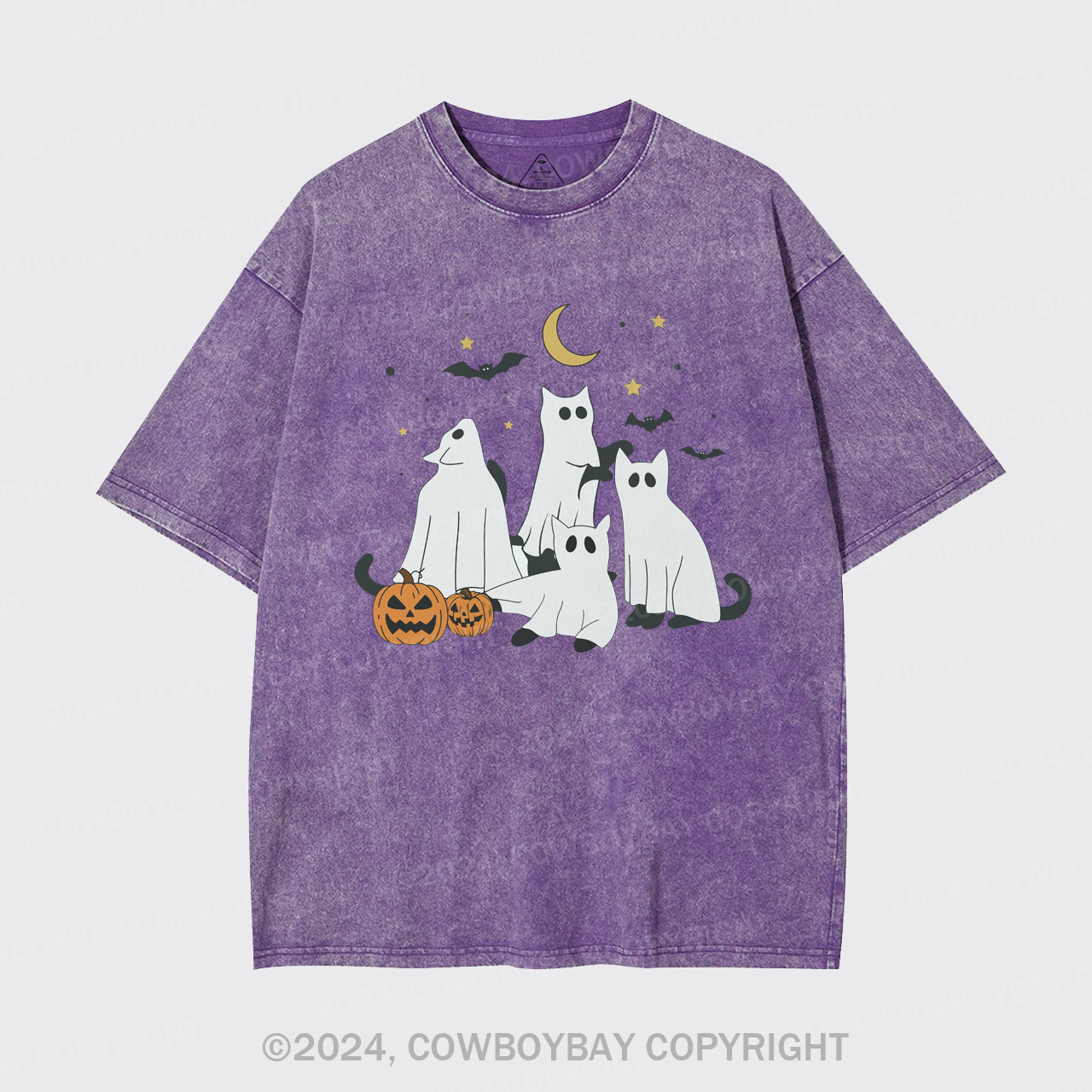 Halloween Cat Garment-dye Tees