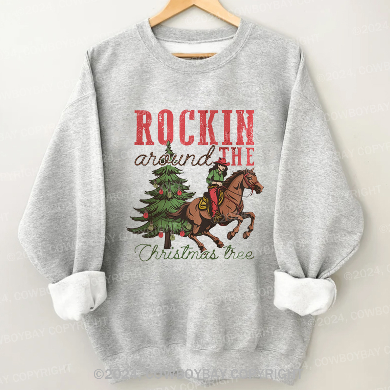 Rocking Around The Christmas Tree Cowgirl Sweatshirt