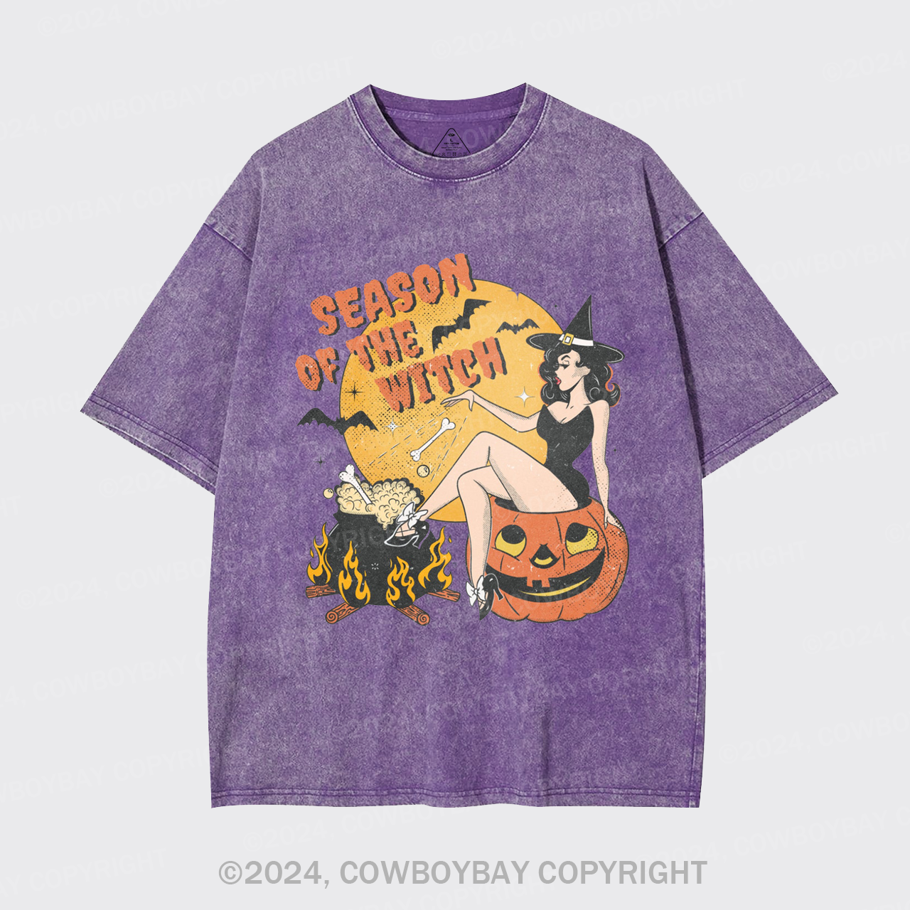 Season Of The Witch Halloween Garment-dye Tees
