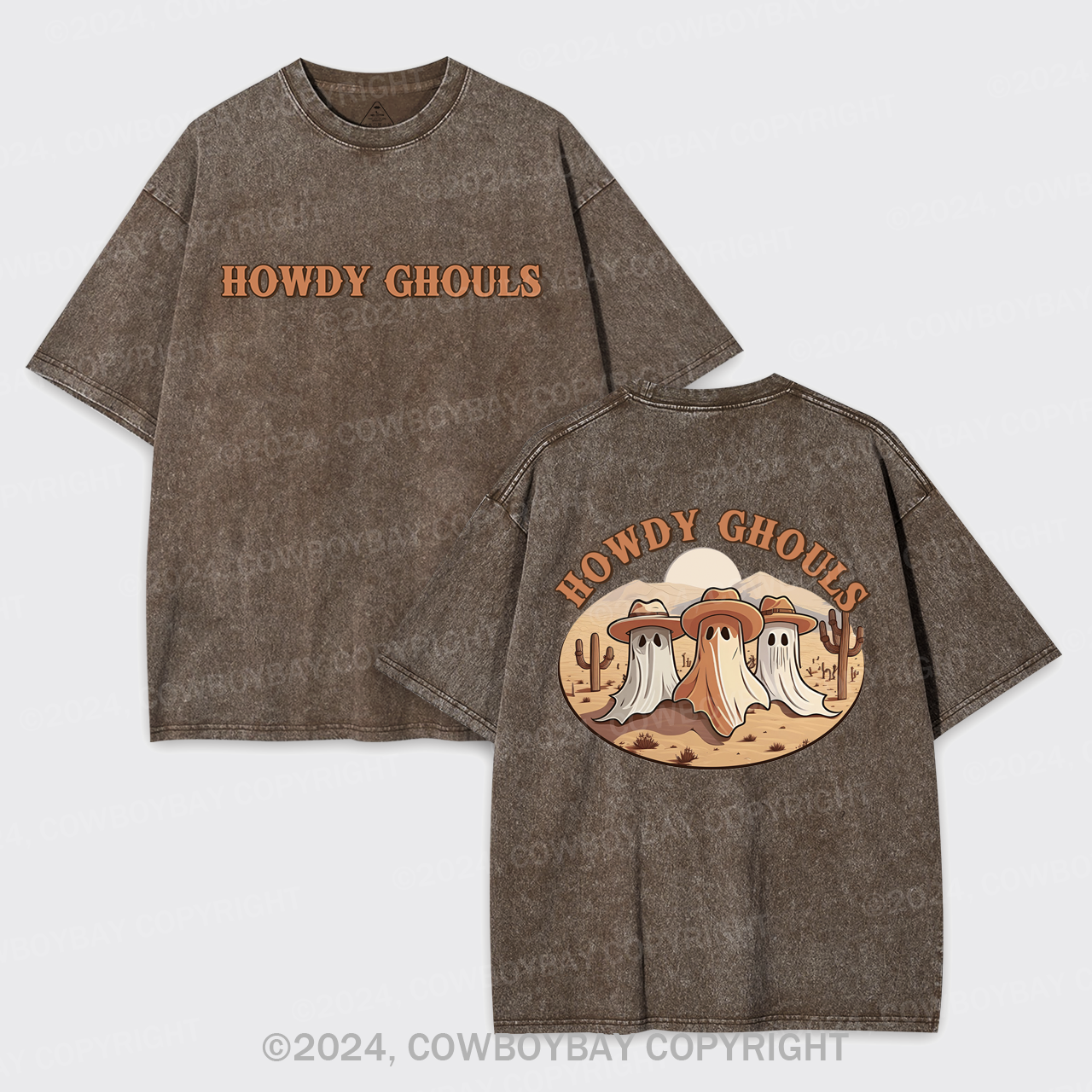 Howdy Ghouls Cute Spooky Garment-dye Tees