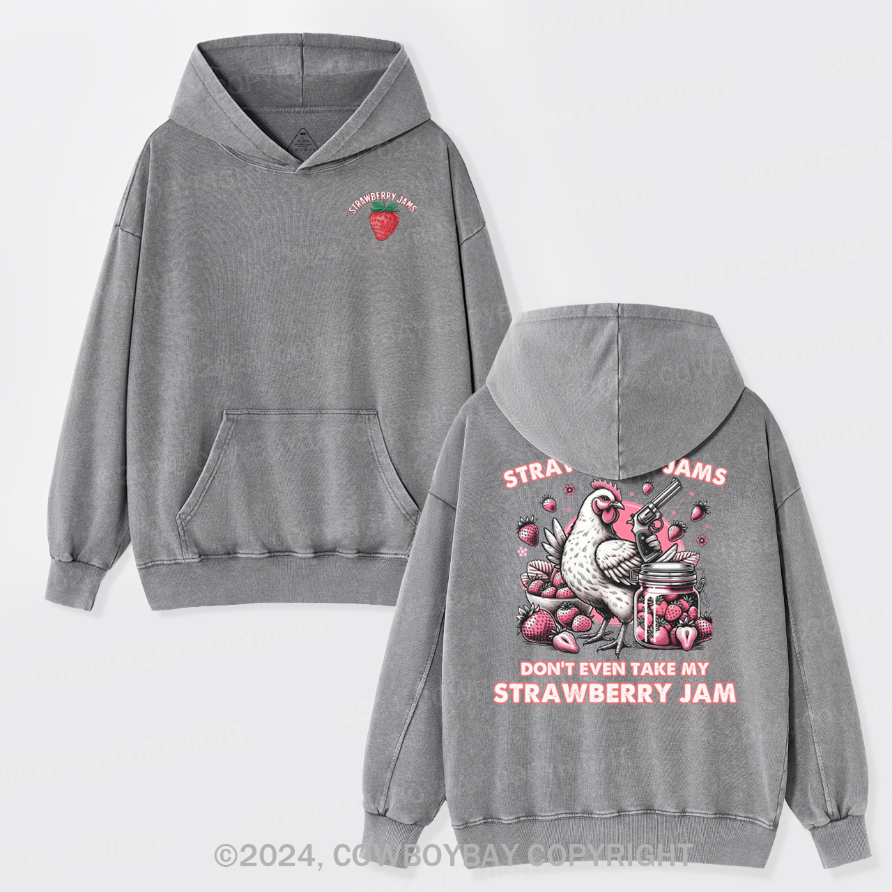Don't Even Take My Strawberry Jam Garment-Dye Hoodies