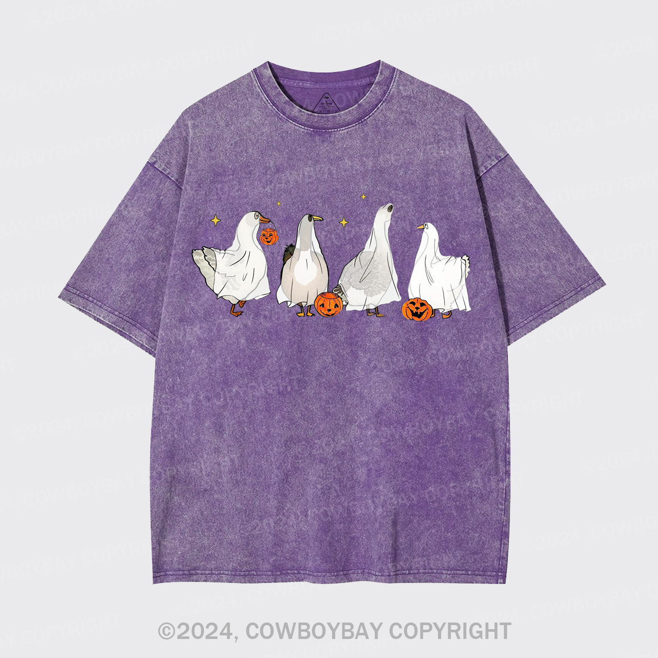 Halloween Ghost Ducks Garment-dye Tees