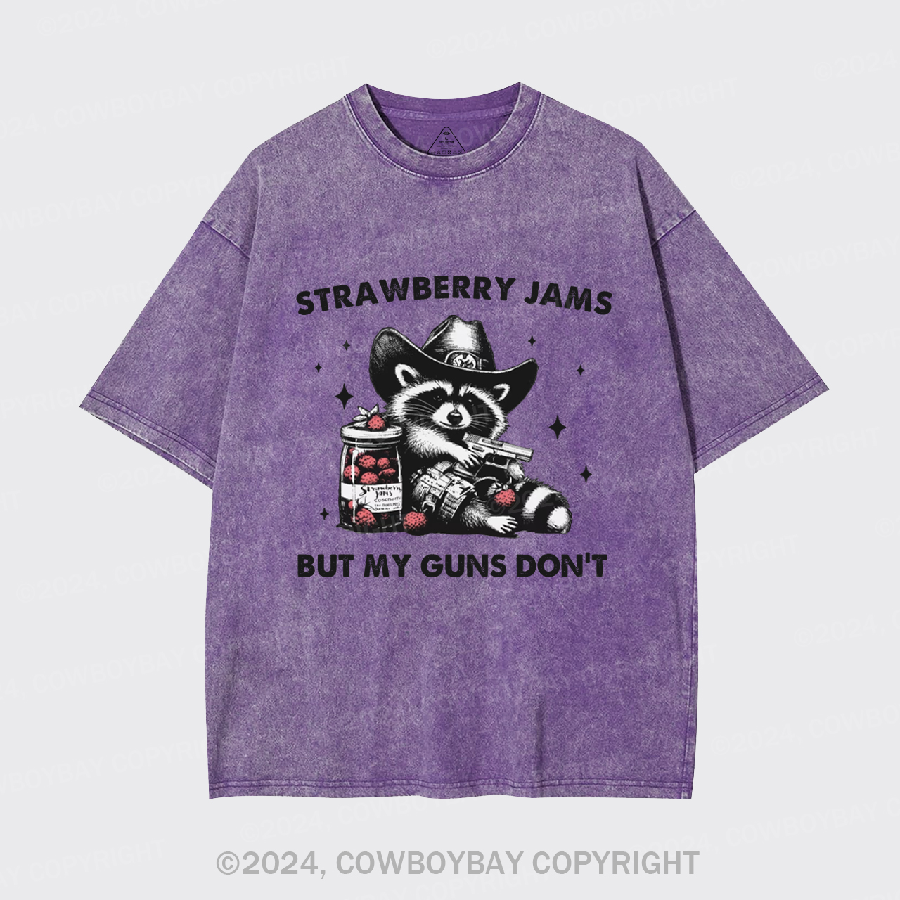 Strawberry Jams But My Guns Don't Garment-dye Tees