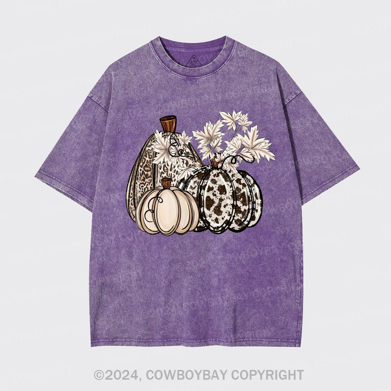 Pumpkins Fall Halloween Garment-dye Tees