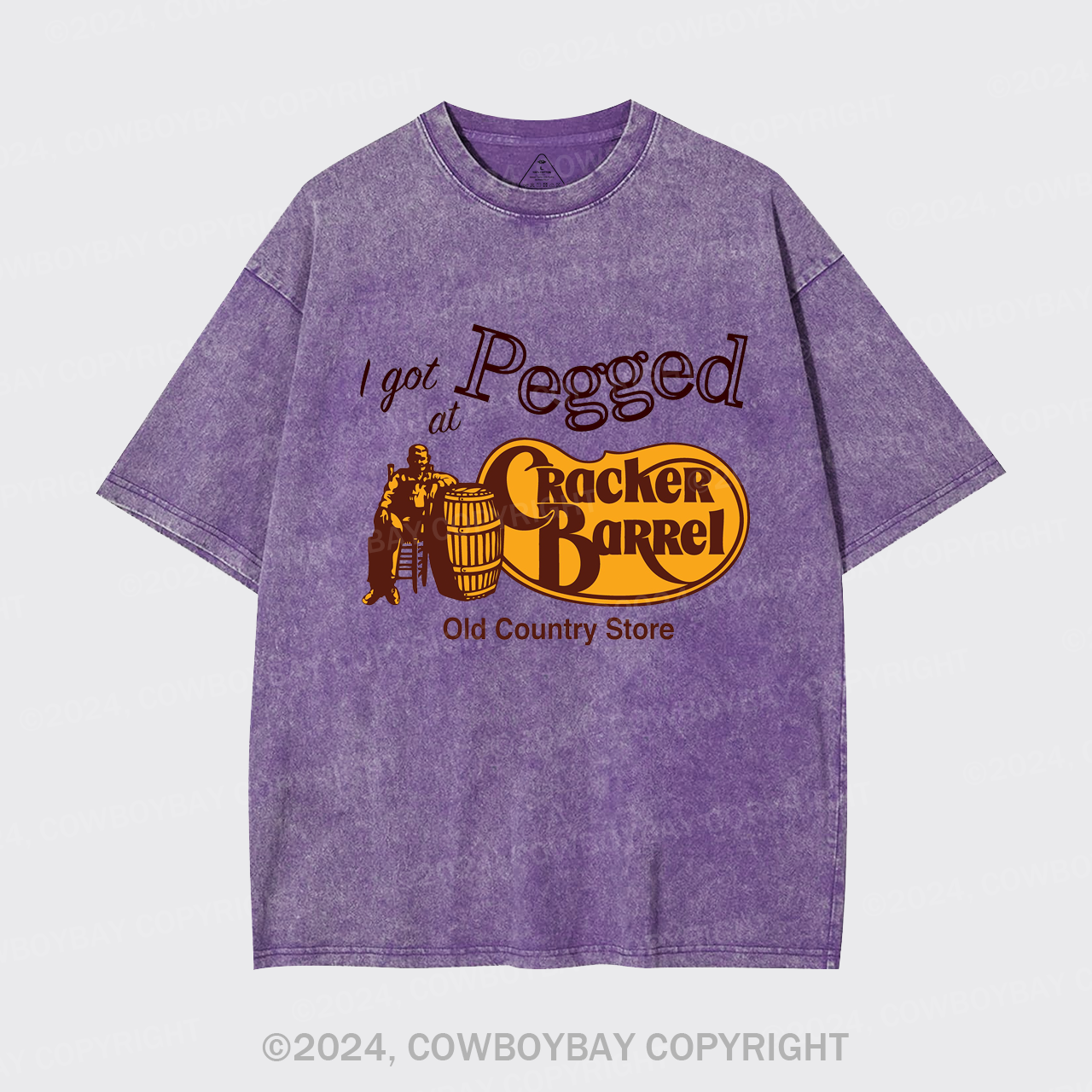 I Got Pegged at Cracker Barrel Old Country Store Garment-dye Tees