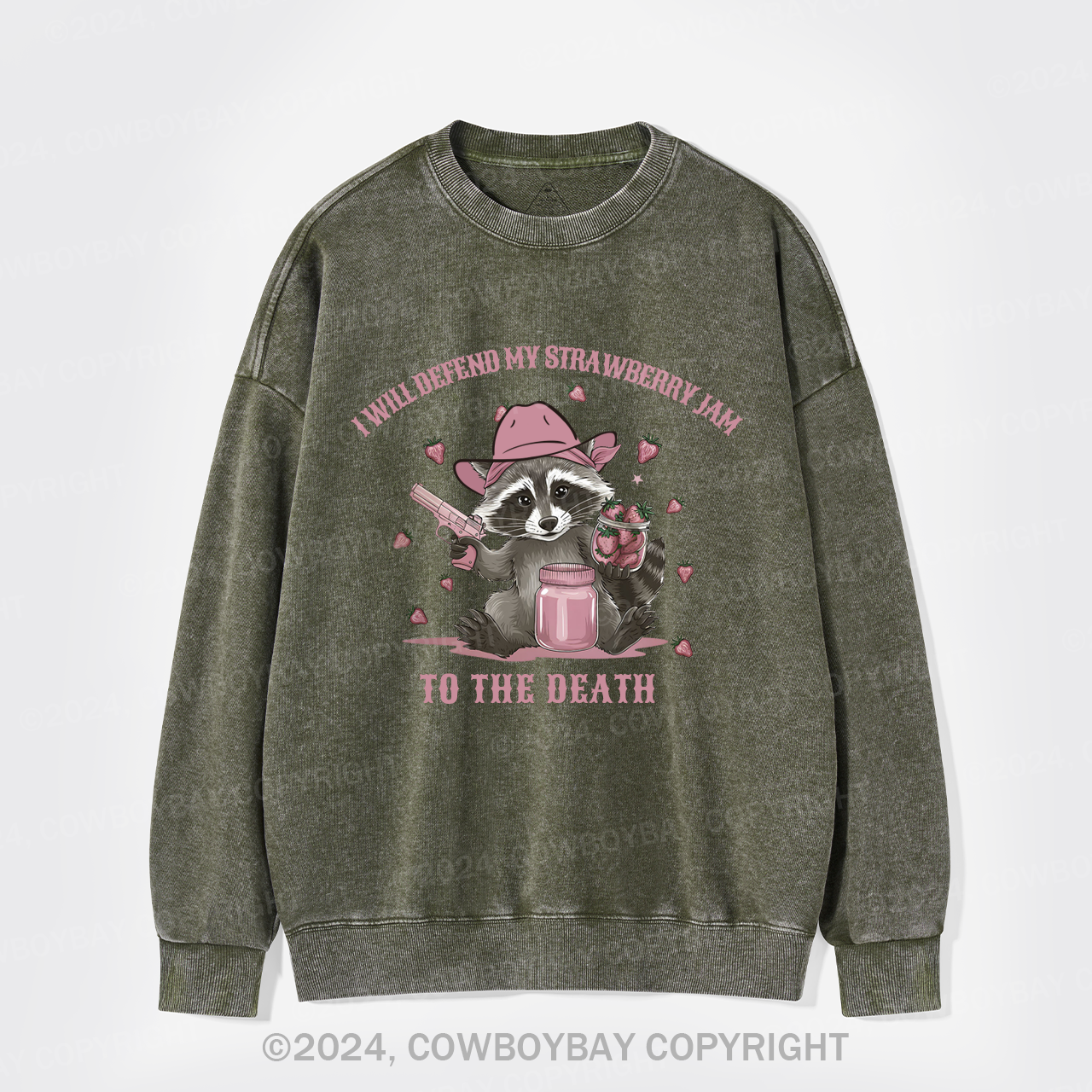 I Will Defend My Strawberry Jam To The Death Washed Sweatshirts