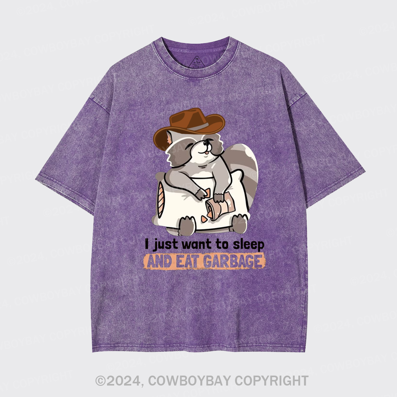 Sleep And Eat Garbage Garment-dye Tees