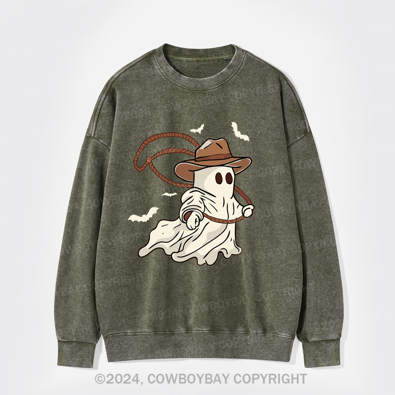 Ghost Cowboy Lasso Washed Sweatshirts