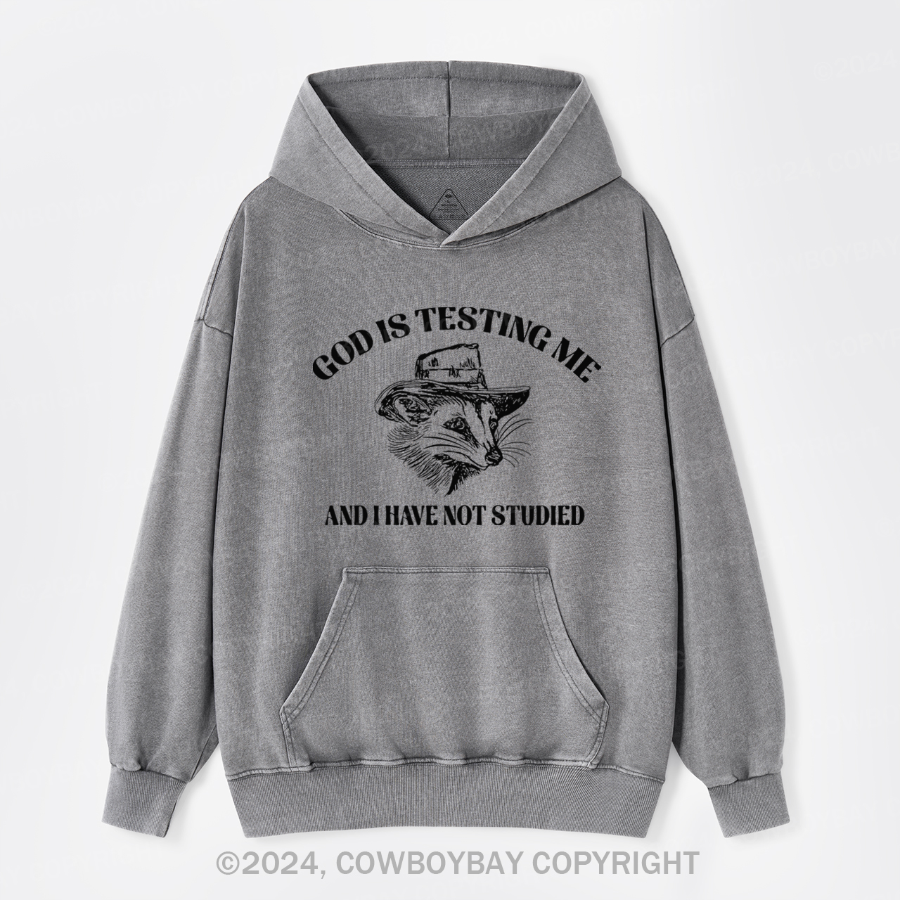 God Is Testing Me Funny Garment-Dye Hoodies