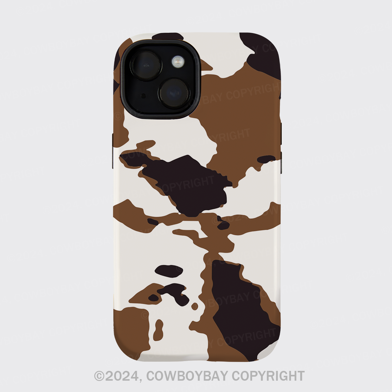 Retro Cow Patchwork Phone Case