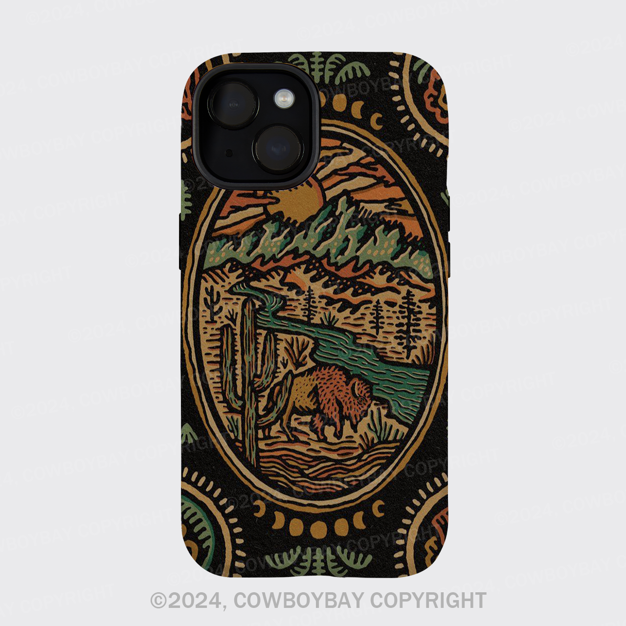 A Mirror Image of the Cowboys of the West Phone Case
