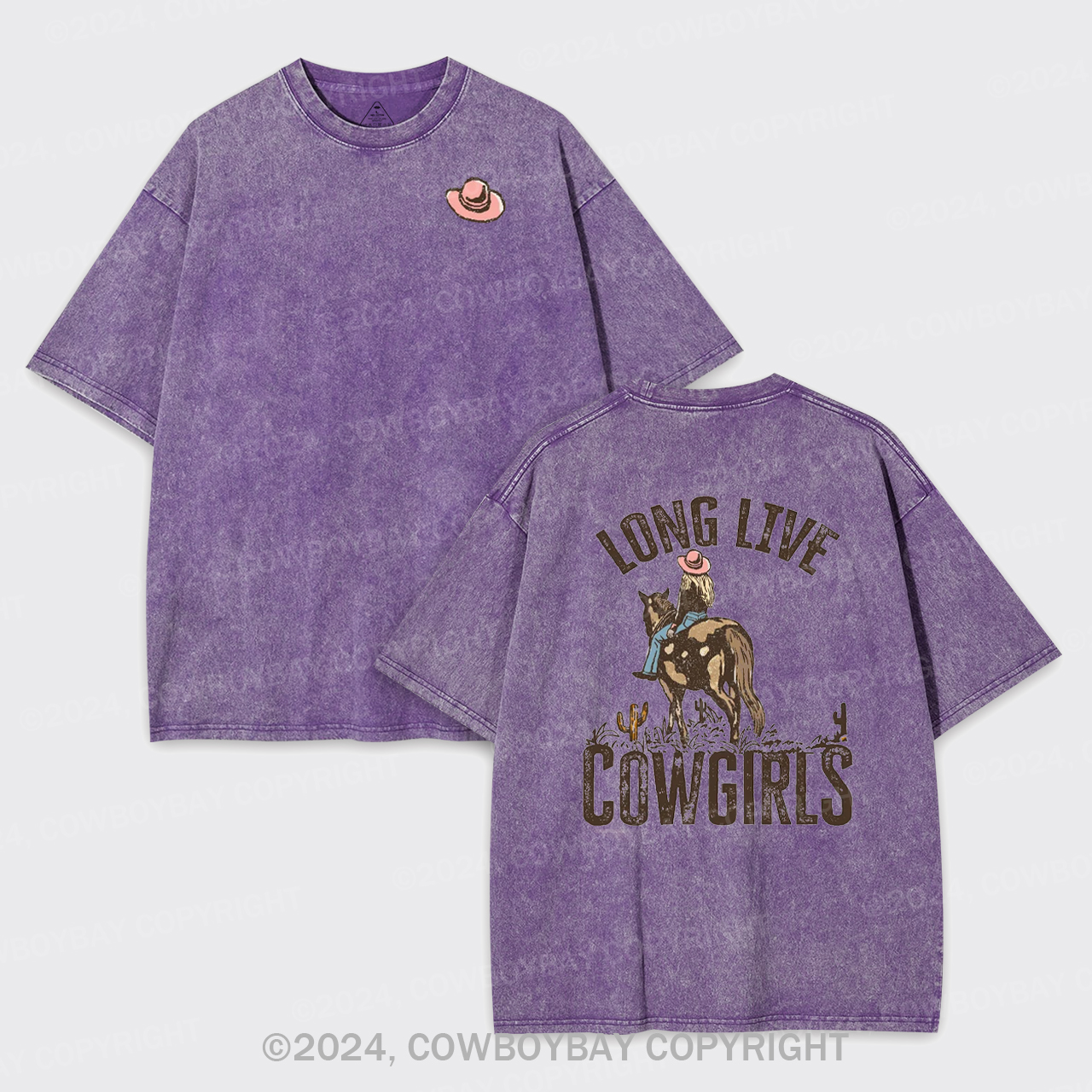 Cowboybay,Long Live Cowgirls Garment-dye Tees