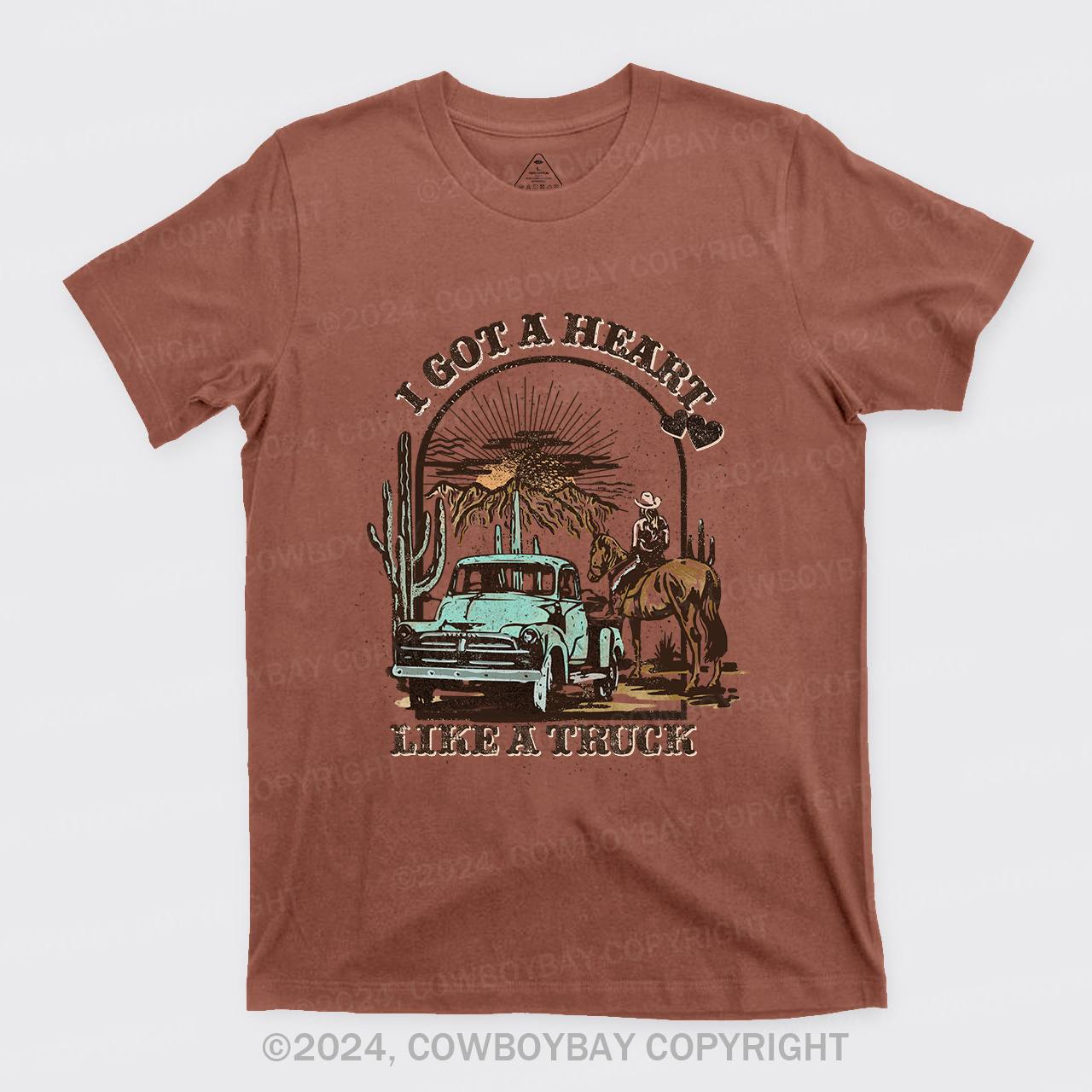 Heart Like A Truck Western Sunset Tees