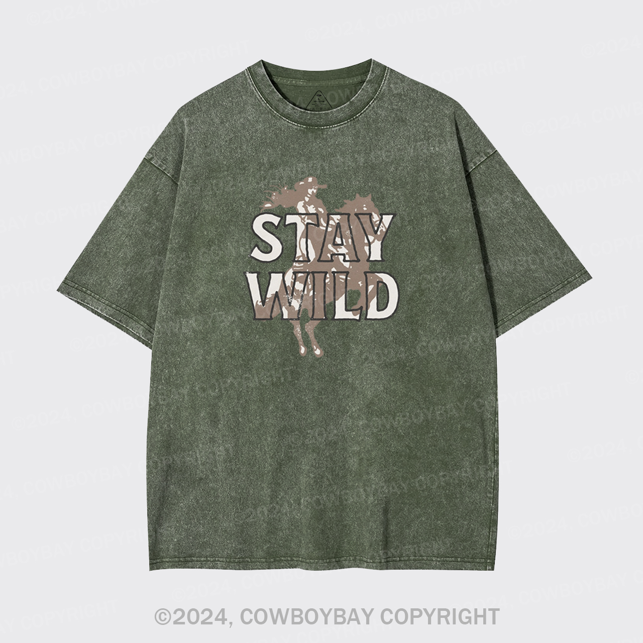 Stay Wild Cowgirl Horse Western Garment-dye Tees