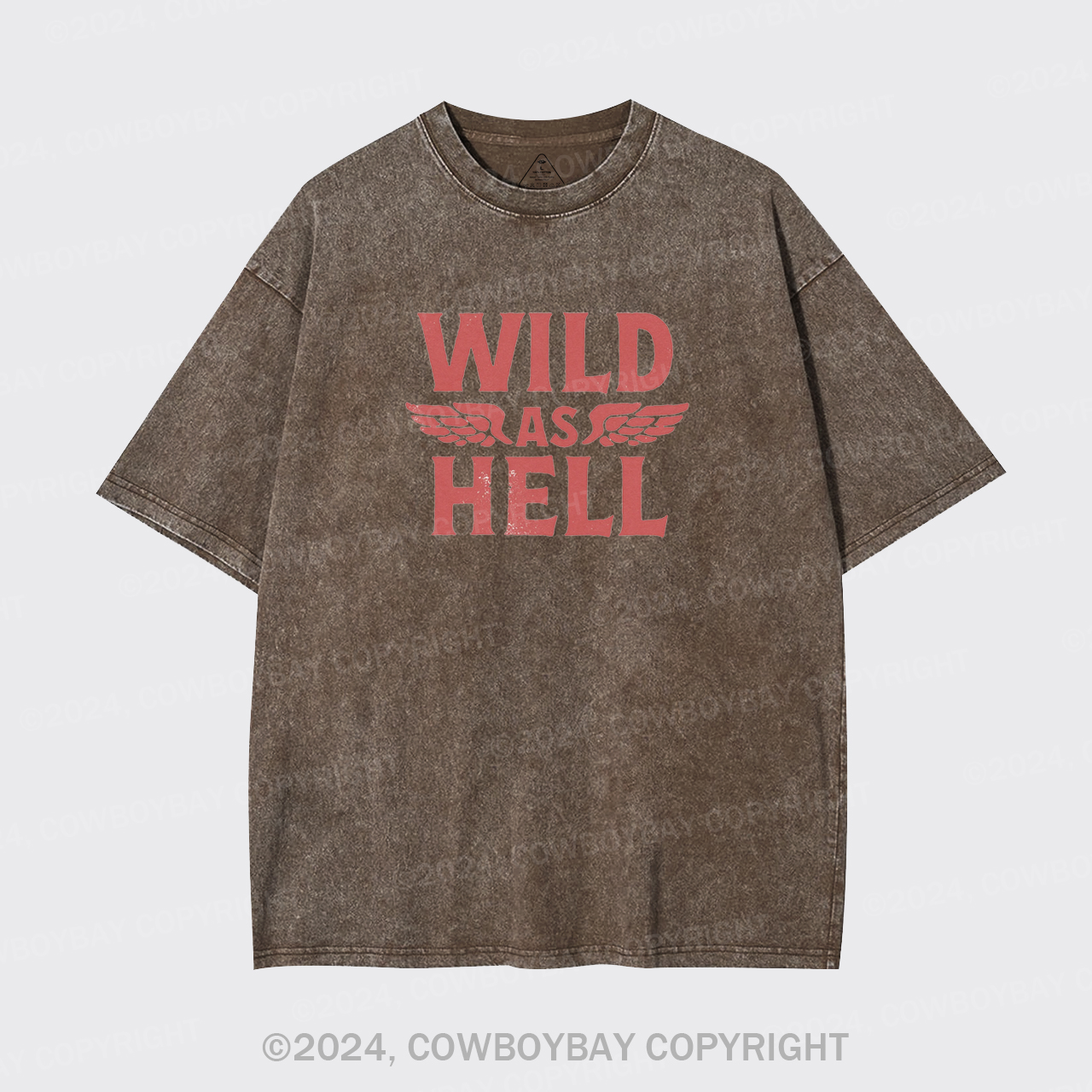 Wild As Hell Wings Rock N Roll Cowgirl Garment-dye Tees