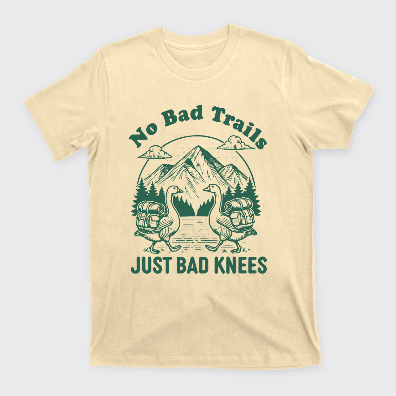Hiking Goose-No Bad Trails Just Bad Knees T-Shirts