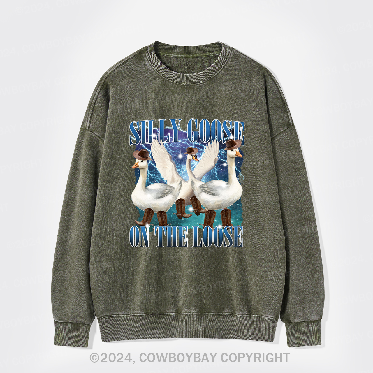 Silly Goose On The Loose Washed Sweatshirts