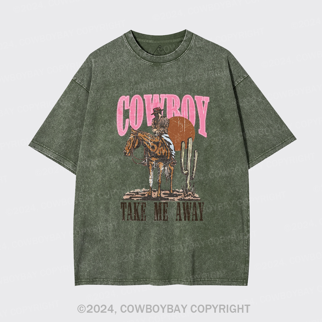 Cowboy Take Me Away Western Garment-dye Tees