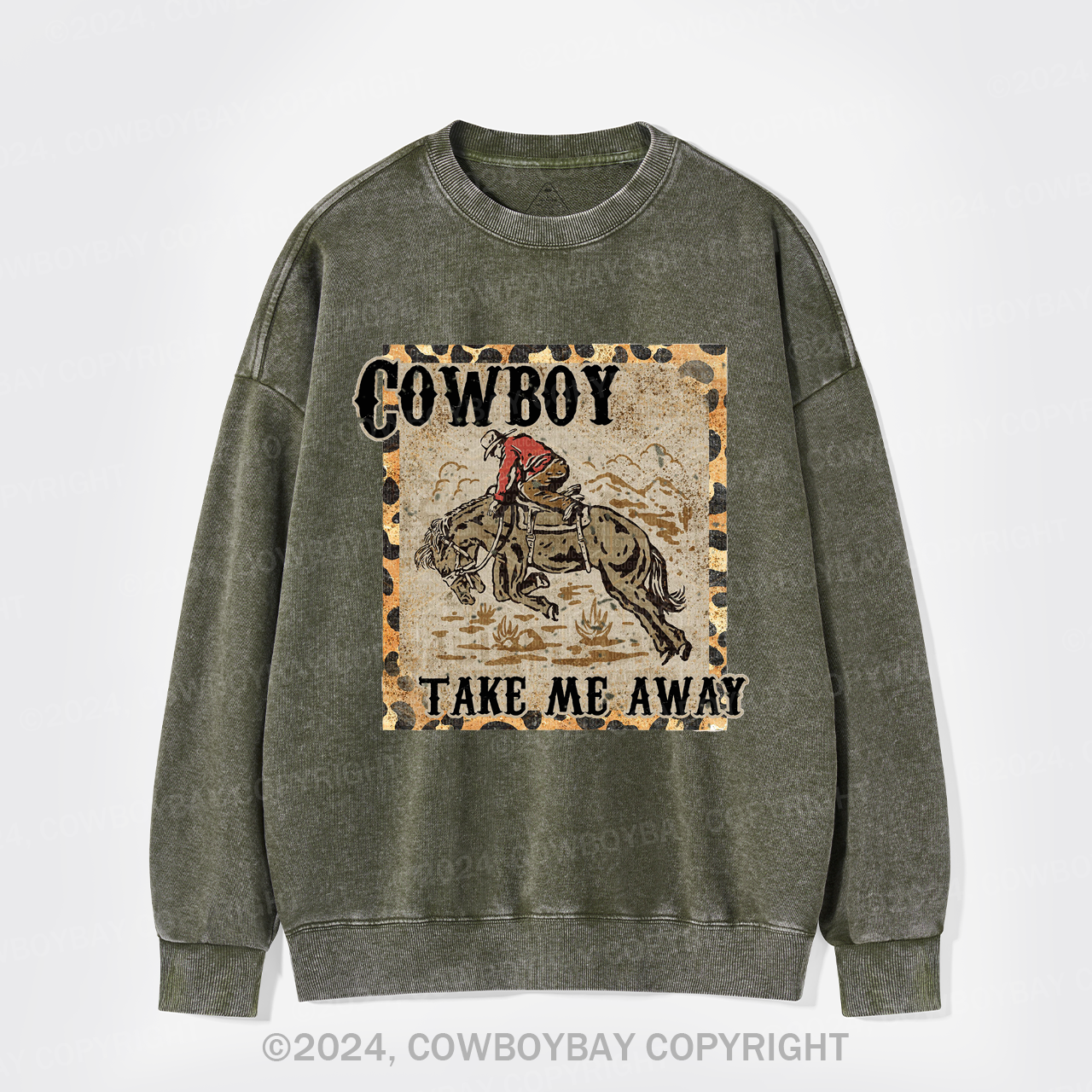 Cowboy Take Me Away,Western 90s Washed Sweatshirts