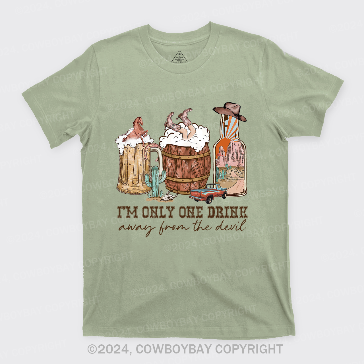 I'm Only One Drink Away From The Devil T-Shirts