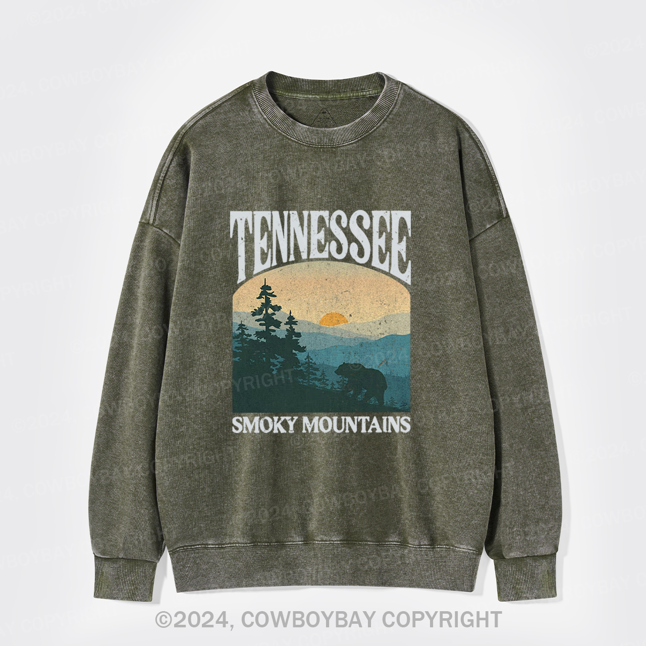 Tennessee Smoky Mountains Washed Sweatshirts