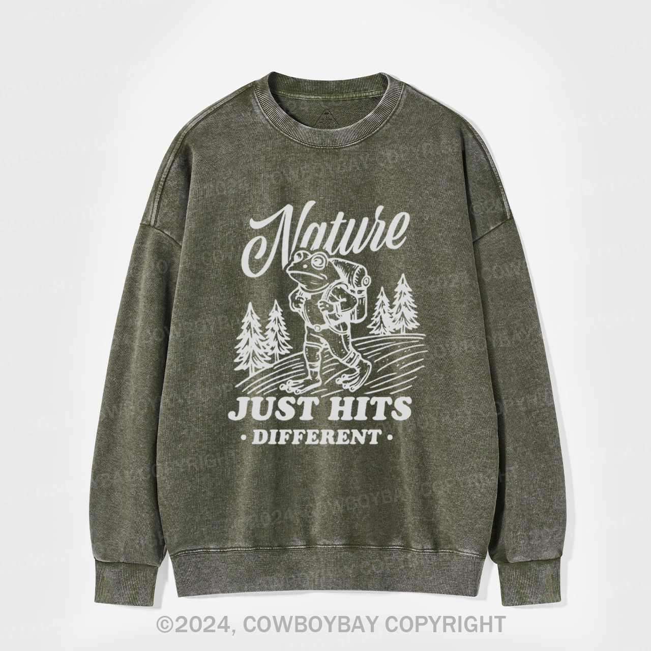 Nature Just Hits Different Washed Sweatshirts