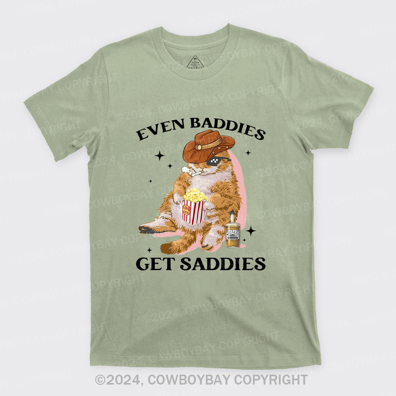 Even Baddies Get Saddies Funny Cat T-Shirts