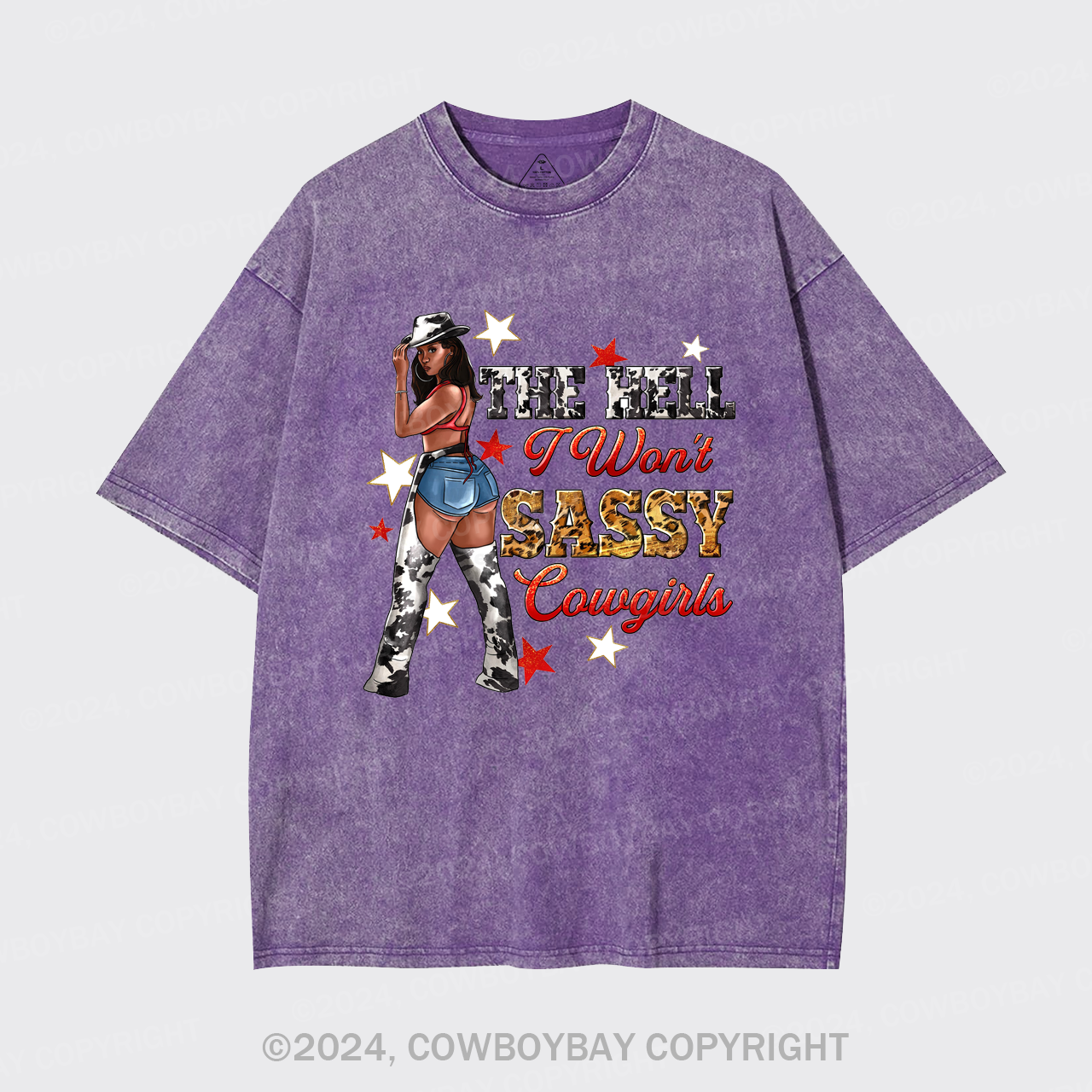 The Heel I Won't Sassy Cowgirls Garment-dye Tees