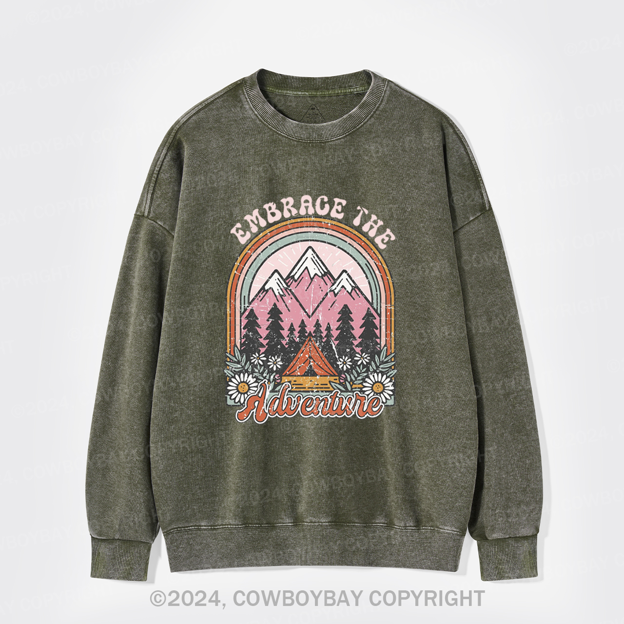 Embrace The Adventure Washed Sweatshirts