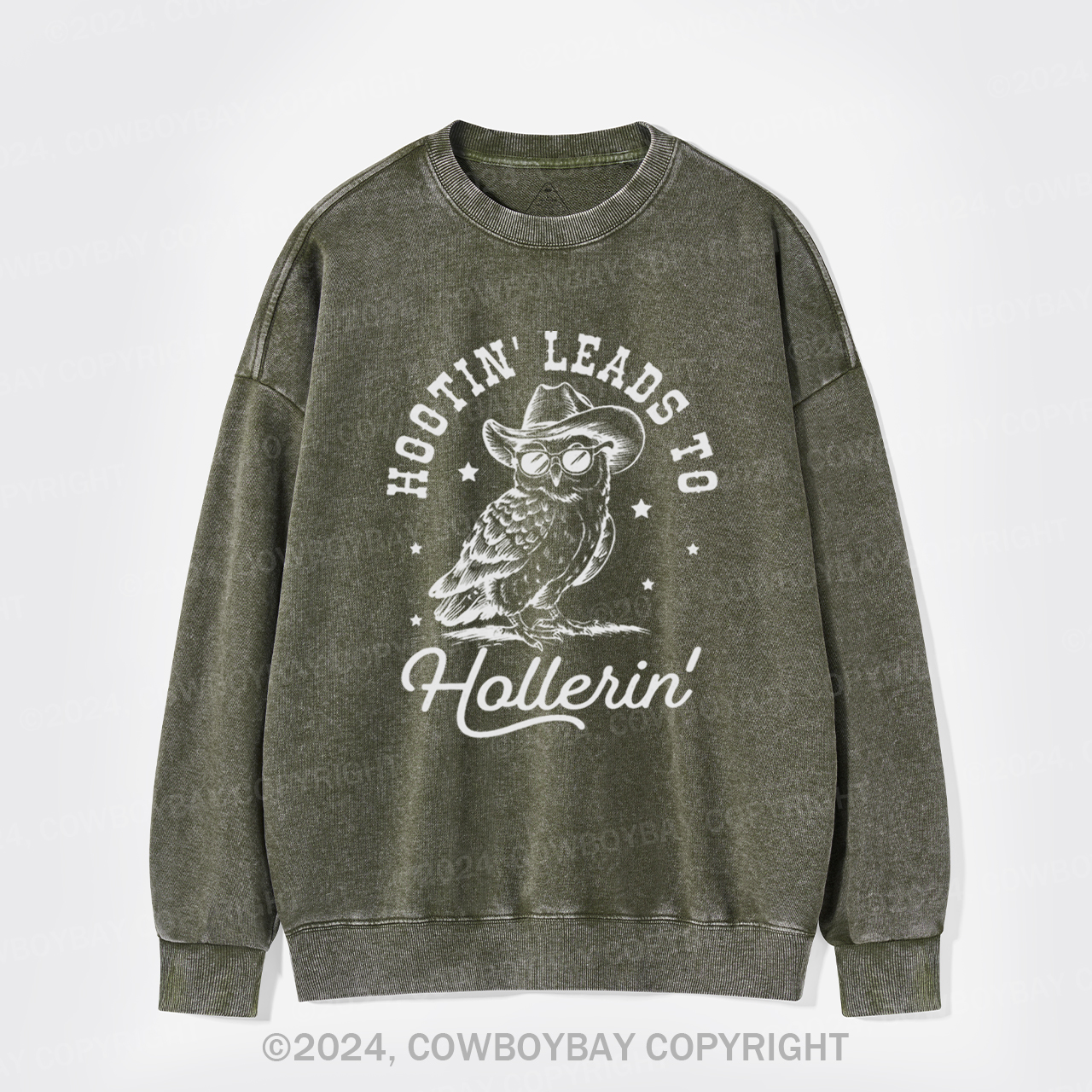 Hootin' Leads To Hollerin Washed Sweatshirts
