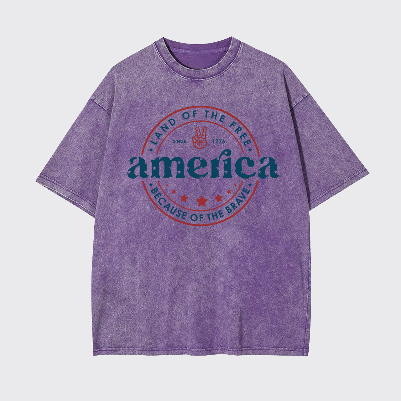 America Land Of The Free Garment-dye Tees
