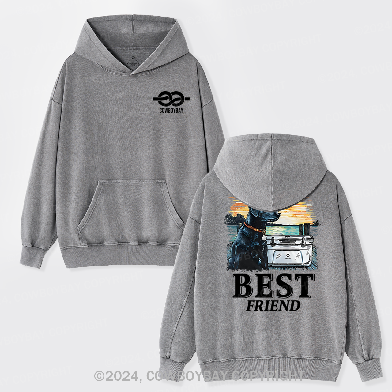 With Best Friend Garment-Dye Hoodies