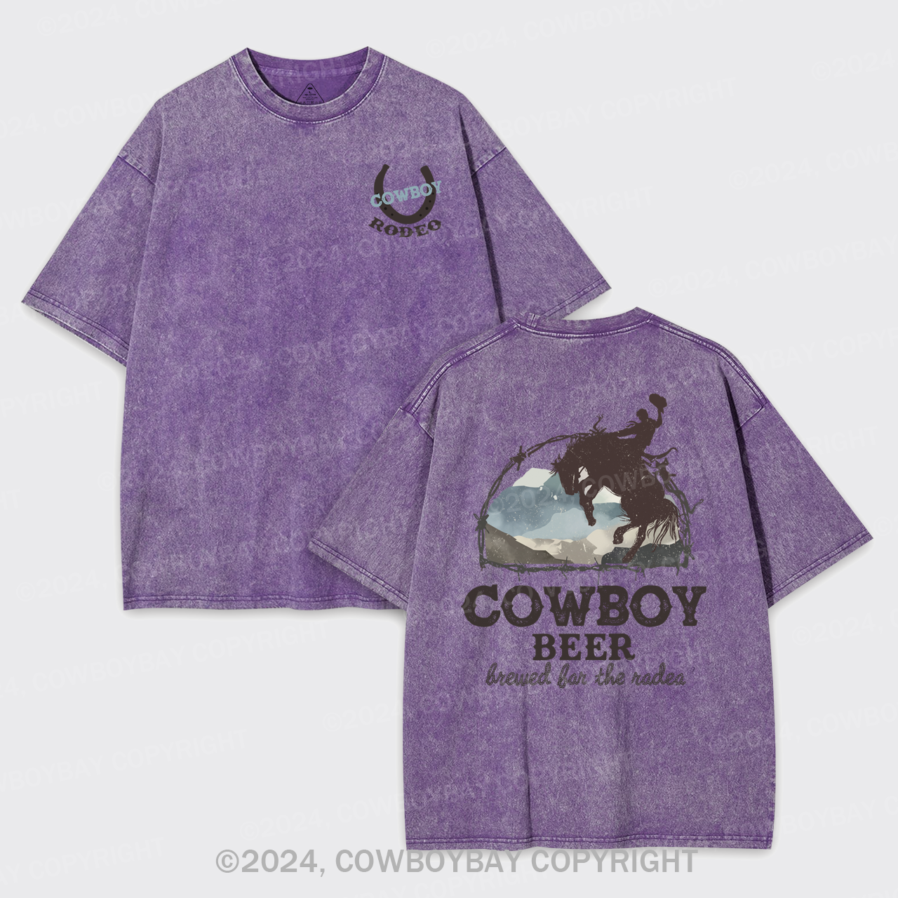 Beers Brewed for The Cowboy Rodeo Garment-dye Tees
