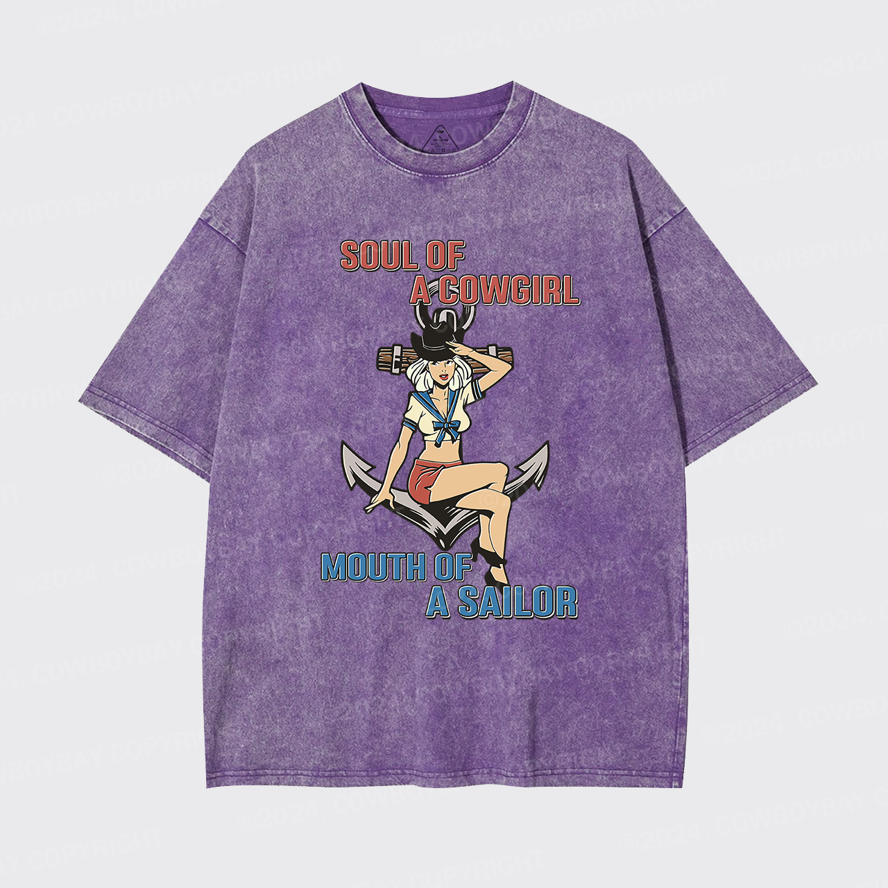 Soul Of A Cowgirl Mouth Of A Sailor Garment-dye Tees