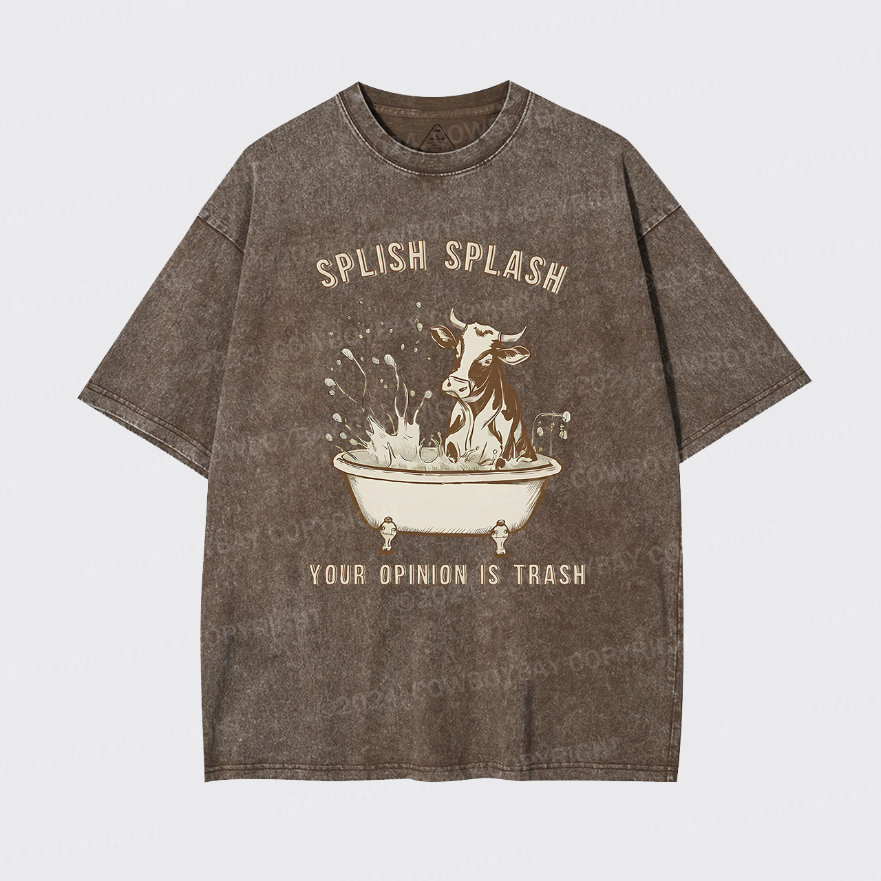 Vintage Splish Splash Your Opinion Is Trash Garment-dye Tees