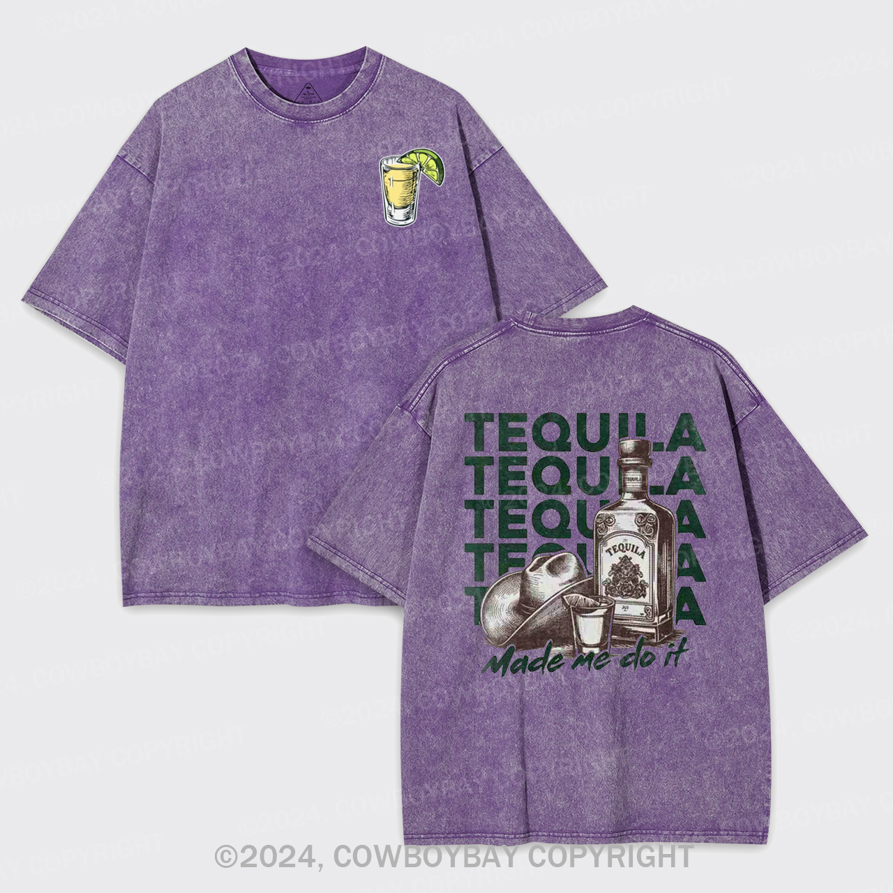 Cute Tequila Shot Lover Garment-dye Tees