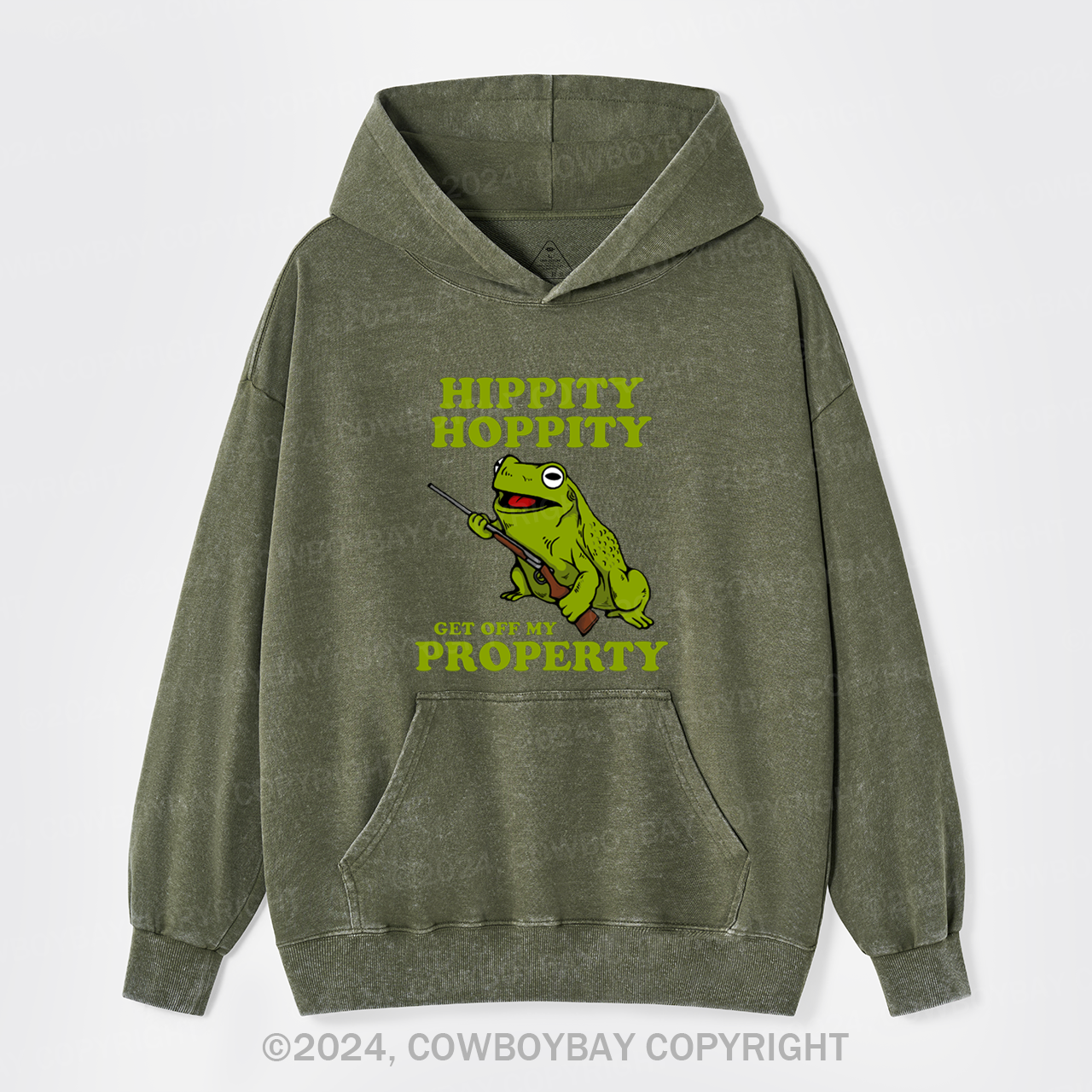 Hippity Hoppity Get Off My Property Garment-Dye Hoodies