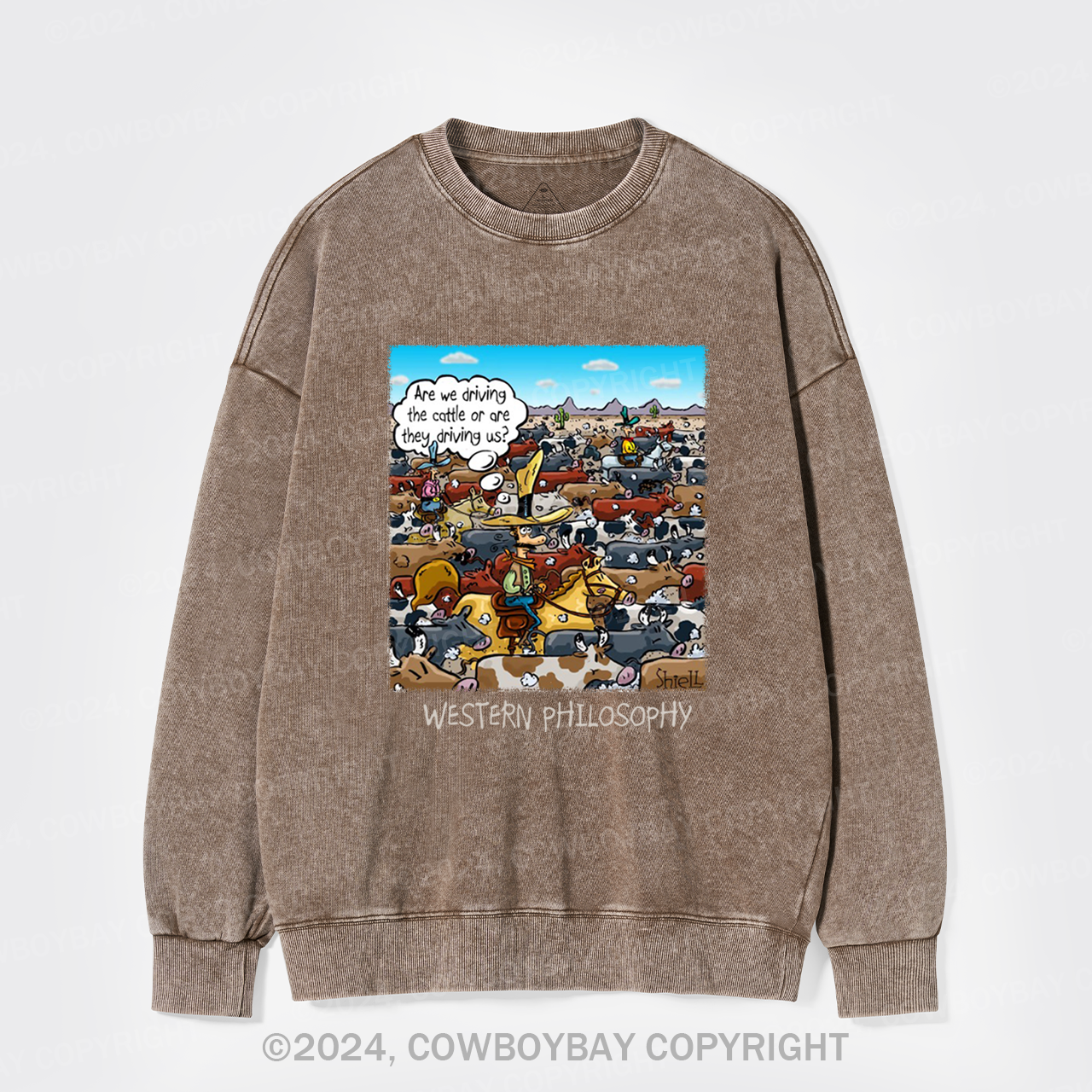 Cowboy Philsophy Washed Sweatshirts
